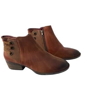 Sterling River Brown Ankle Chelsea Boots Leather Women's Size 10 (fits like 9.5)